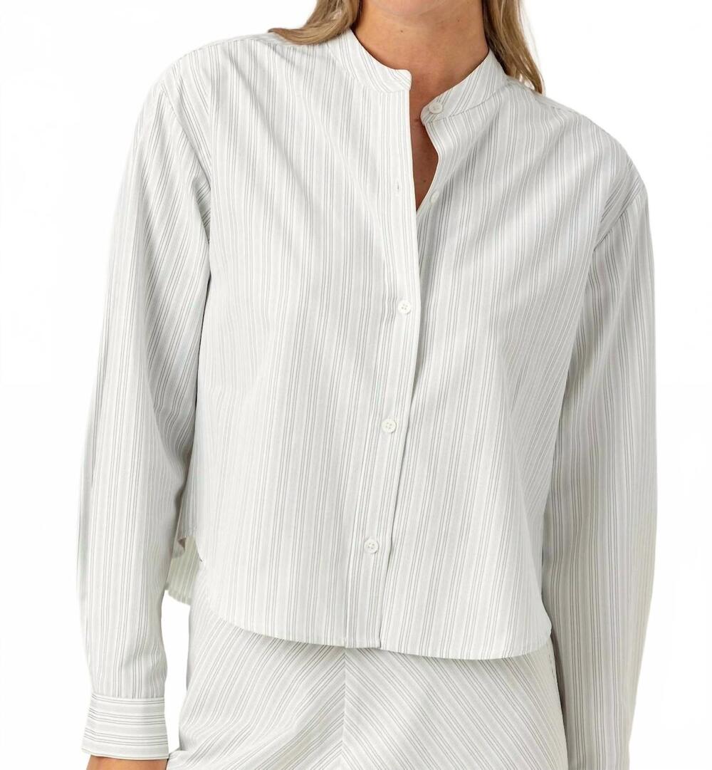 NEW SUNDAYS sadie shirt in silver top stit